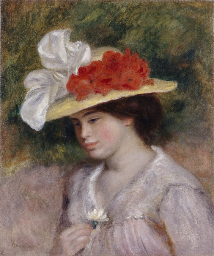 Pierre_Auguste_Renoir_-_Woman_in_a_Flowered_Hat_-_Google_Art_Project