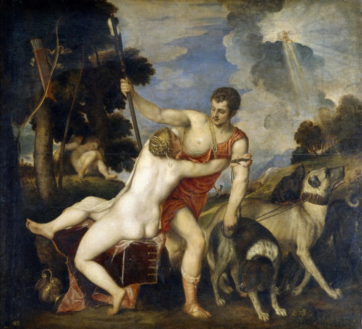 Venus y Adonis Tiziano