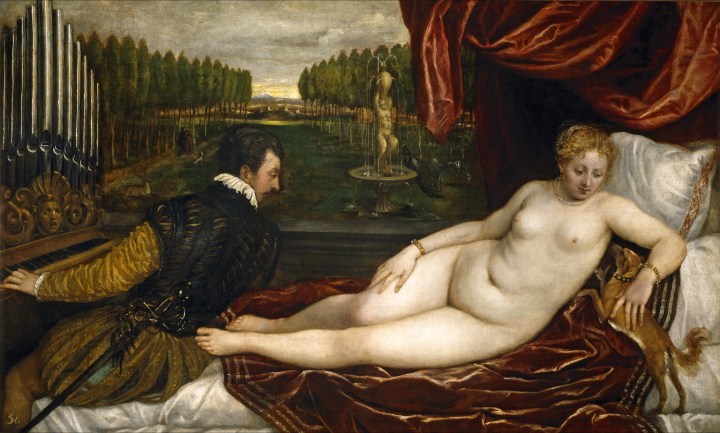 Venus y el organista, Tiziano