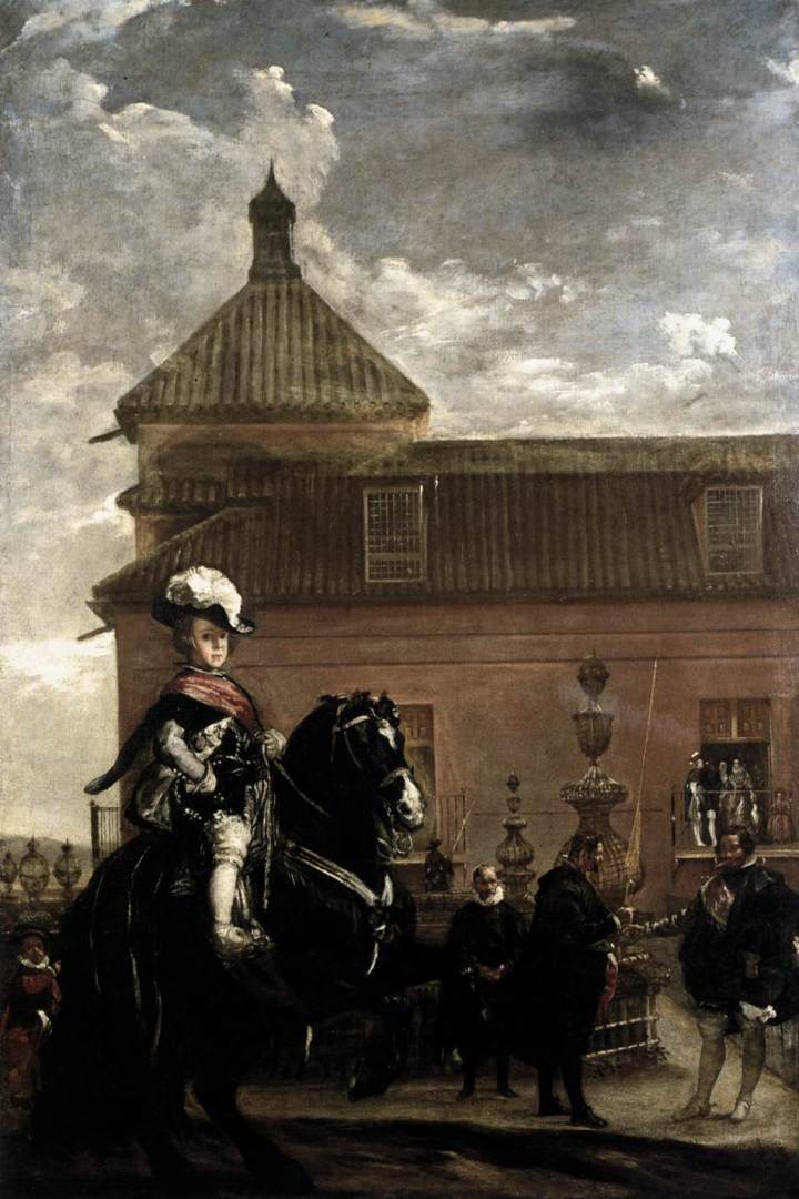 27 Prince Baltasar Carlos with the Count-Duke of Olivares at the Royal Mews