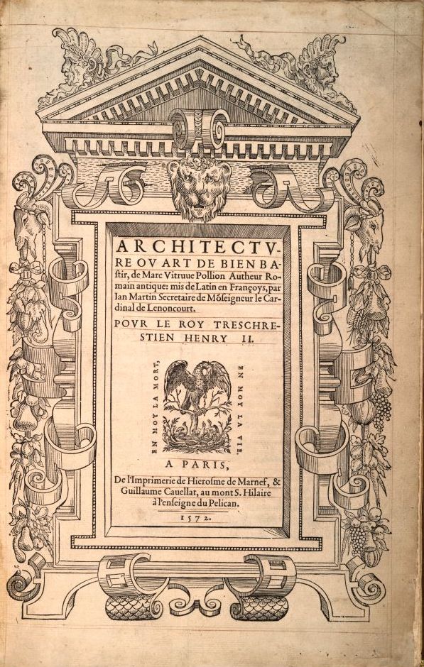 Uno de loslibros de Arquitectura de Vitrubio