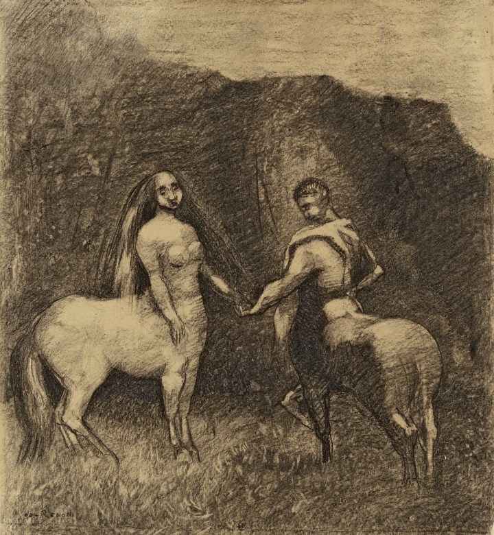 Odilon_Redon_CENTAURE_ET_CENTAURESSE_