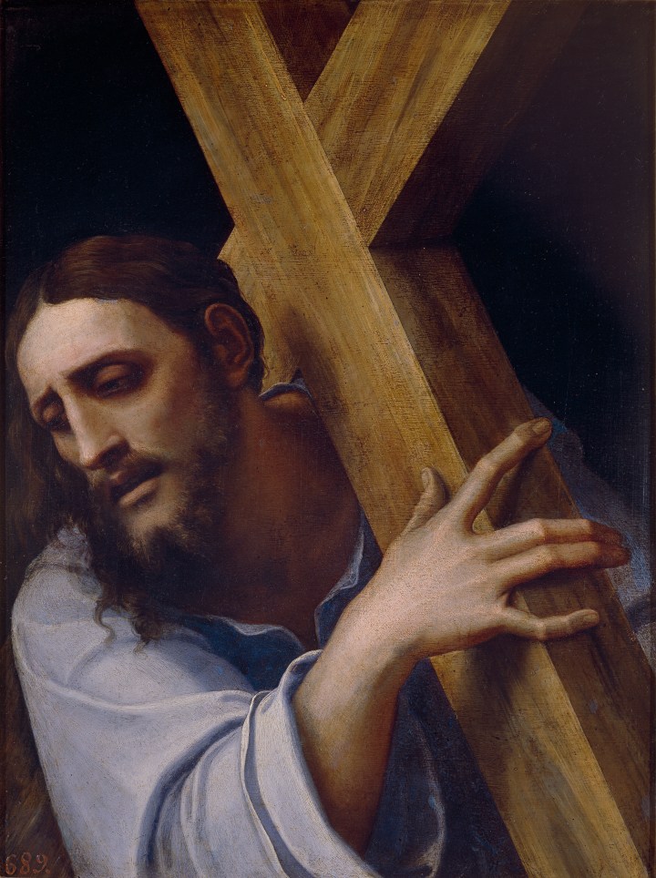 Cristo con la cruz a cuestas Sebastiano del Piombo sala 5