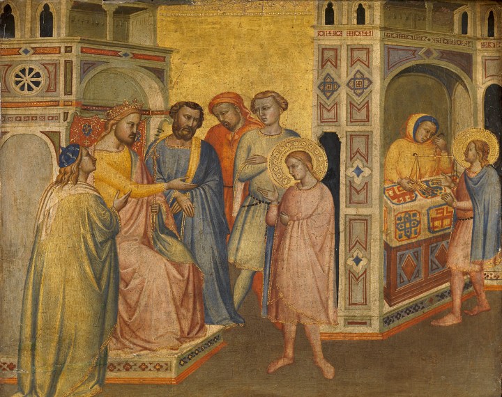 San Eloy ante el rey Clotario Maestro de la Madonna della Misericordia sala2mp