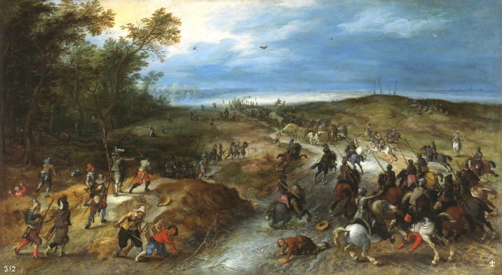 Sorpresa de un convoy, Jan Brueghel el Joven y Sebastian Vrancx sala 9 r