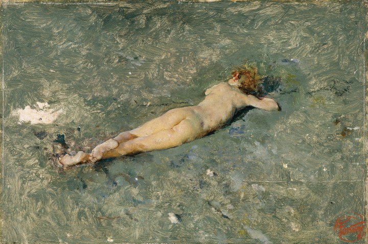 Desnudo en la playa de Portici, Mariano Fortuny y Marsal