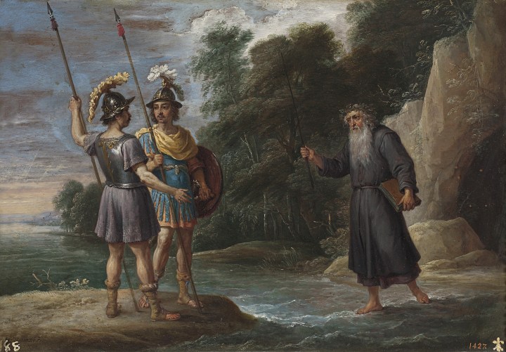 El mago descubre a Carlos y Ubaldo el paradero de Reinaldo (La búsqueda de Reinaldo),David Teniers