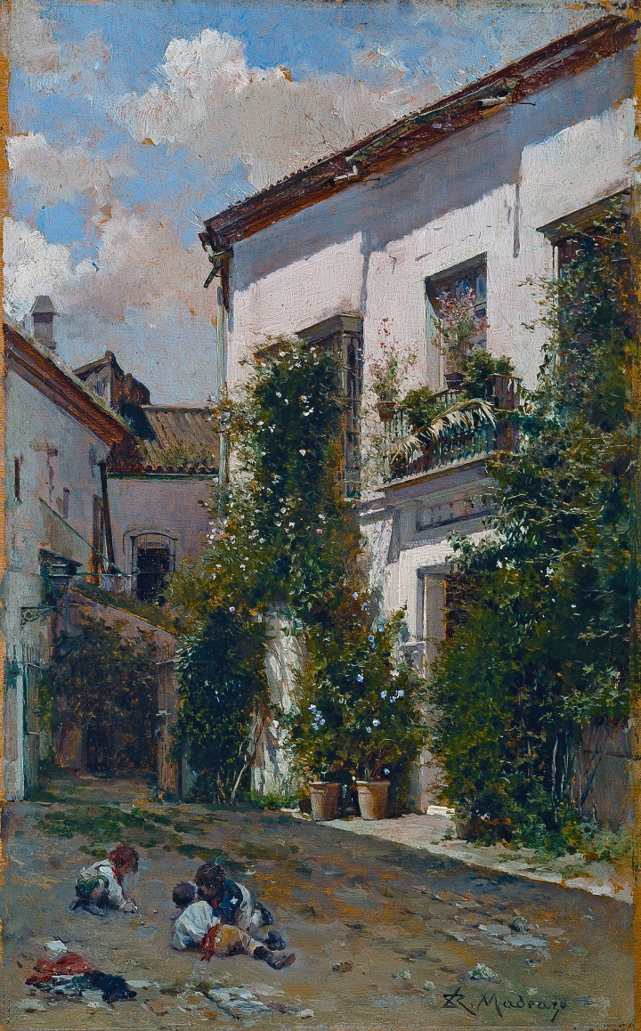 El patio de San Miguel en la catedral de Sevilla, Raimundo de Madrazo y Garreta