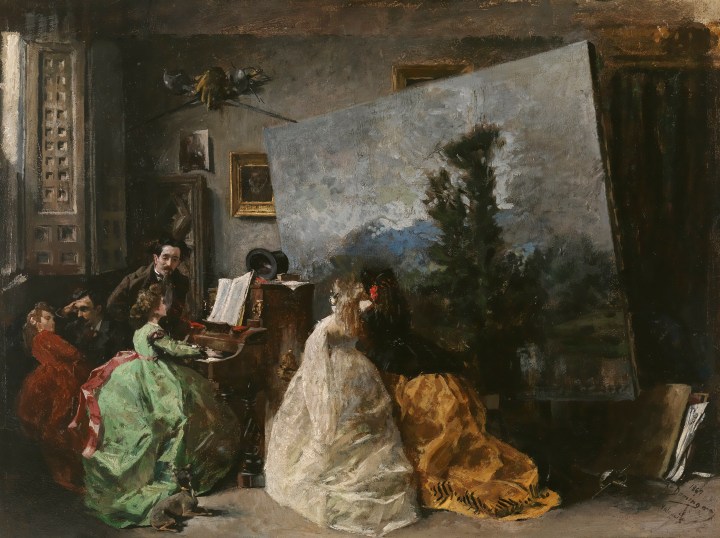 Interior del estudio de Muñoz Degrain en Valencia, Francisco Domingo Marqués