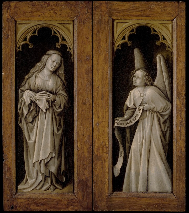 La Anunciación. Puertas exteriores del Tríptico con pasajes de la vida de CristoREVersomp