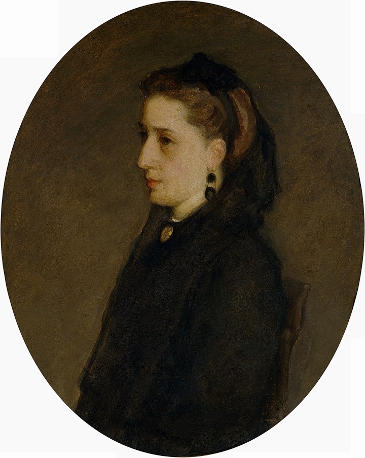 Maximina Martínez de Pedrosa, con mantilla, Eduardo Rosales Gallina