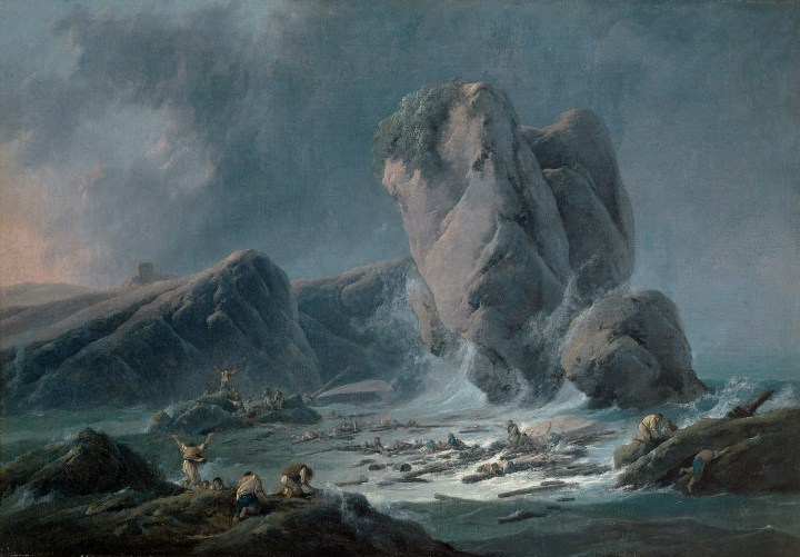 Náufragos llegando a la costa, Jean Pillement