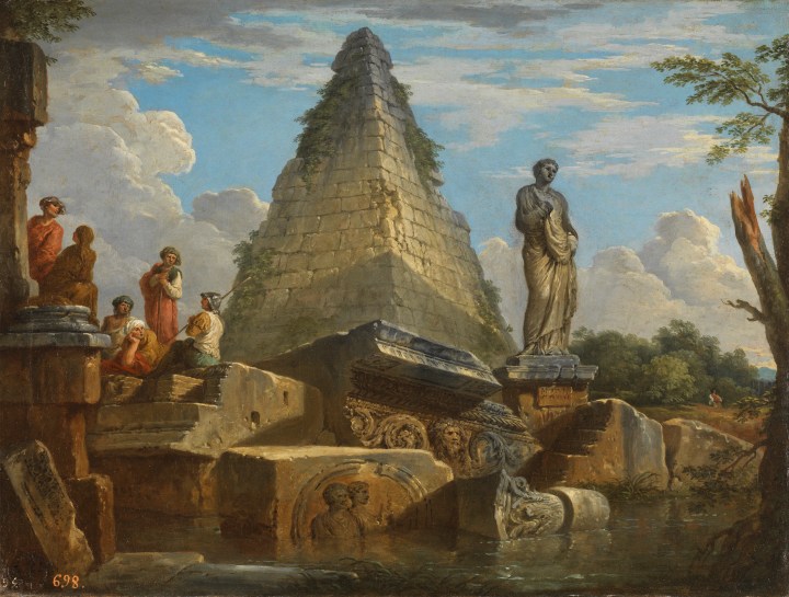 Ruinas con la pirámide de Cayo Cestio, Giovanni Paolo Panini