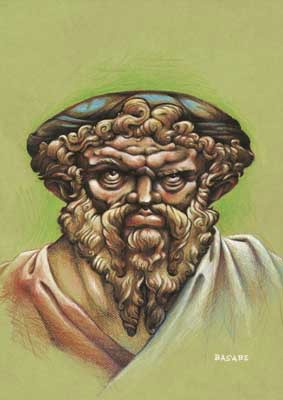 Pitágoras de Samos (en griego antiguo Πυθαγόρας) (Samos ca. 580 a. C. – Metaponto ca. 495 a. C.)