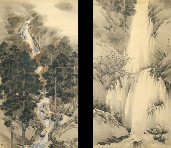 Kishi_Chikudo_-_Waterfall_in_Spring_and_Autumn_-_Google_Art_Project