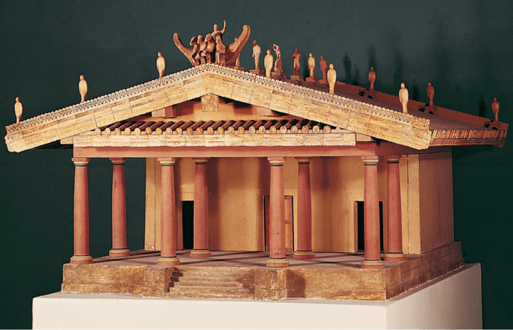 Maqueta de un Templo Etrusco.