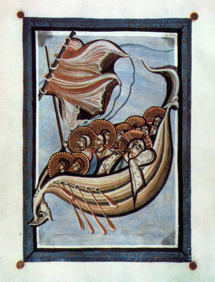 Codex Hitda. La tormenta en el mar.
