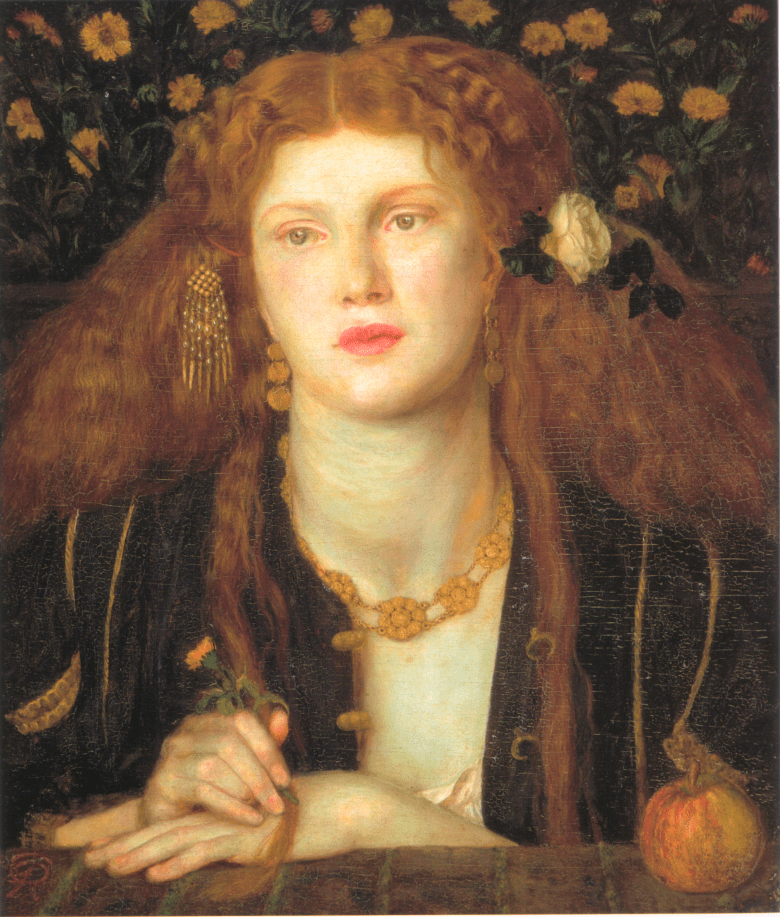 Dante Gabriel Rossetti, "Bocca Baciata" (1859), Bostom Museum of Fine Arts.