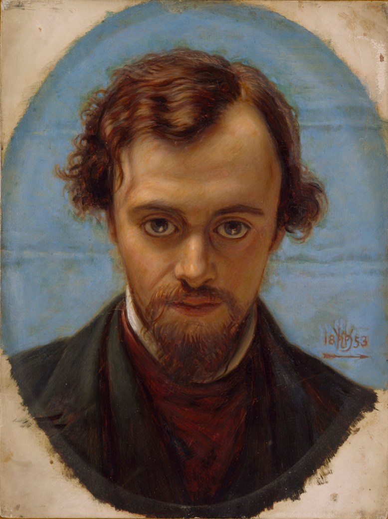 William Holman Hunt: Retrato de Dante Gabriel Rossetti (1853).