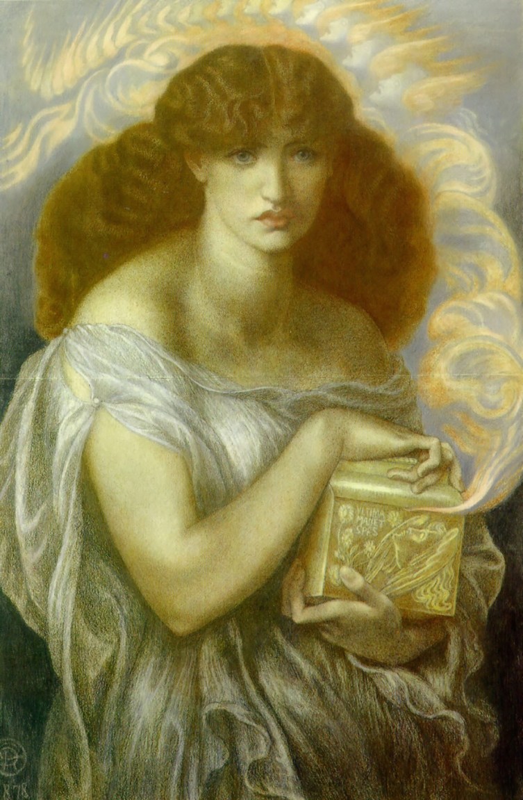 Dante Gabriel Rossetti, Pandora (1874-78), Óleo sobre lienzo, 97x64,8 cm. Lady Lever Art Gallery.