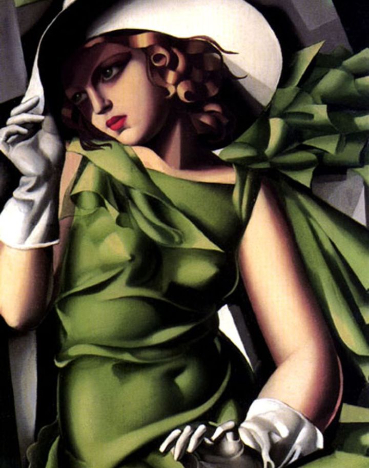 Joven de verde. Tamara de Lempicka.Musée National D'Art Moderne, Centre Pompidou (París, Francia).