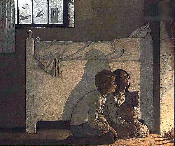 the-blue-bird-children-by-the-fire